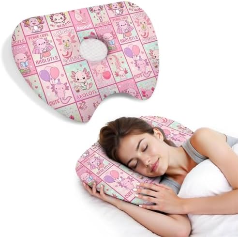 Ear Piercing Pillow for Side Sleepers with Washable Cover Pillows with Holes for Ear Pain,Donut Pillow for Adults CNH Ear Pain Relief Pressure Sores Ear Pillow with Hole in Center