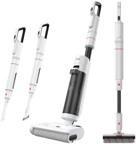 JONR ED20 Pro 4-in-1 Cordless Wet Dry Vacuum Cleaner, 17000 Pa Vacuum Suction Power, Self-Cleaning and Automatic Drying with One Click, Intelligent Voice Reminder