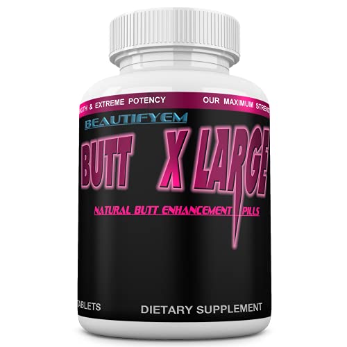 Butt X-Large Butt Enlargement, Booty Enhancement. Butt Enhancer Pills. Natural Bigger Glutes. 1 Month Supply