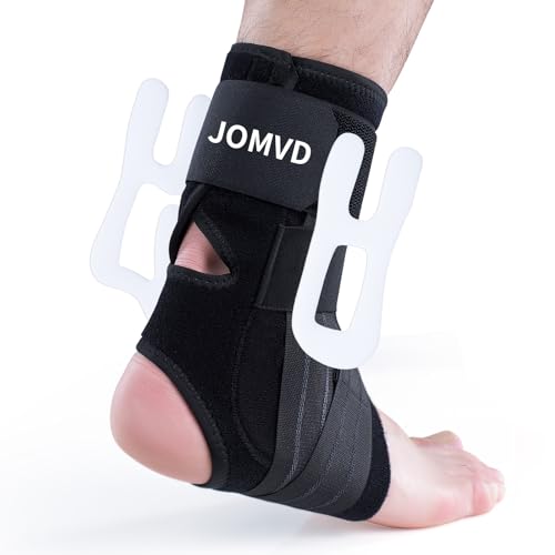 Ankle Brace for Women Men, Adjustable Ankle Support with Side Stabilizers for Ankle Sprained, Achilles, Plantar Fasciitis Injury Recovery