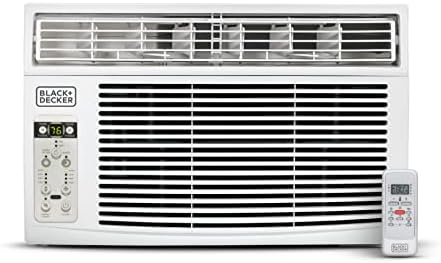 BLACK+DECKER Window Air Conditioner 10000 BTU, AC Window Unit Cools Up to 450 Square Feet, Window AC Unit with Remote Control, 3 Cooling Speeds and Fan Only Function, BD10WT6, White