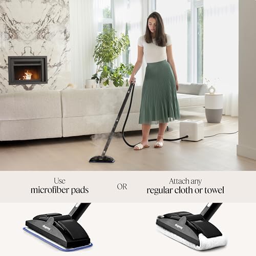 Dupray Neat Steam Cleaner with 27-Piece Accessory Kit – High-Performance Chemical-Free Cleaning for Floors, Cars, Tiles, and More (including a total of 11 brass brushes)