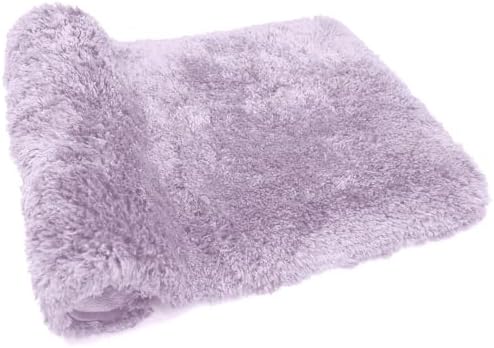 FIFU Bathroom Rugs 17" W x 24" L, Bath Mat for Bathroom, Bedroom, Laundry Room & Kitchen, Non-Slip Rubber Latex Backing, Extra Soft and Absorbent Microfiber Carpet, Machine Washable Rug, Lavender