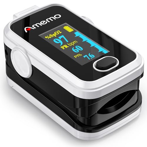 Pulse Oximeter,OLED Display Oxygen Monitor Fingertip,Blood Oxygen Saturation Monitor(SpO2) with Carrying Case,Silicone Cover