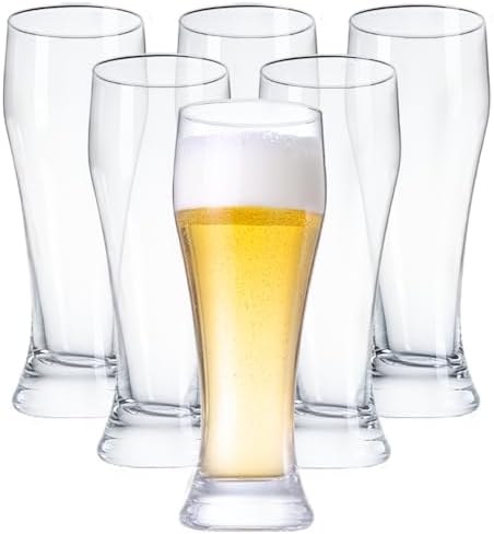 Beer Glasses Set of 6,15 oz Glasses Drinking Set, Craft Pint Glasses for Freezer Supply Aroma Retention, Tall Beer Mug and Glassware,Unique Gifts for Men