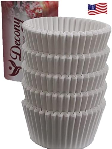 Cupcake Liners 500 pc. USA MADE - Fluted Cupcake Holder Cups for Baking Muffins, Brownies, Food-Grade, Odorless, Non-Stick, Quick-Release Paper - Fits Standard Pans, 2'' x 1.25 ",