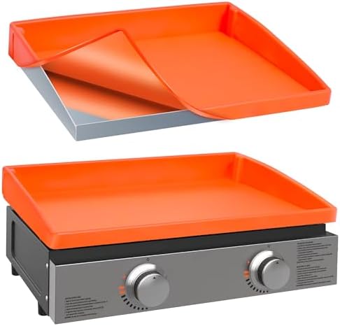 Upgraded Silicone Griddle Mat for Blackstone 22 Inch True Fully Wrapped Coverage Food-Grade Silicone Mat, Easy to Clean, Heat & Cold Resistant, Prevent Rust, Griddle Cover (Full-Cover 22")