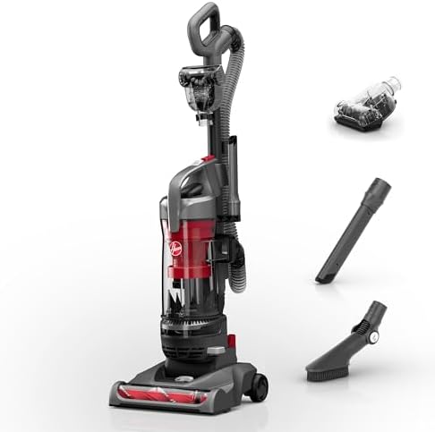 Hoover Rewind Pet Upright Bagless Vacuum Cleaner for Carpet and Hard Floors, Automatic Cord Rewind, Above Floor Cleaning Corded Vacuum Cleaners for Home Use