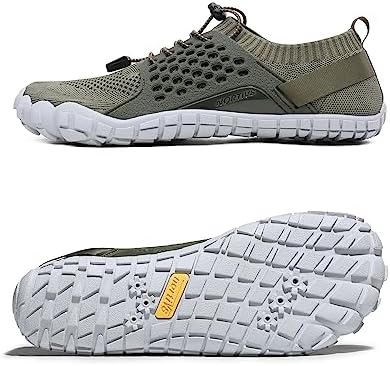 NORTIV 8 Men's Water Shoes Barefoot Athletic Lightweight Sports Aqua Shoes Outdoor Swim Fishing Hiking Diving Surf Walking Water Shoe TREKMAN