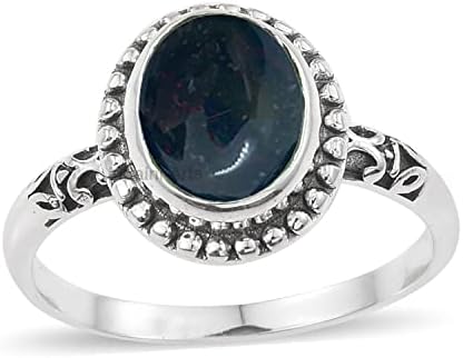 925 Sterling Silver Ring for Womens, Oval Gemstone Unique Handcrafted Ring