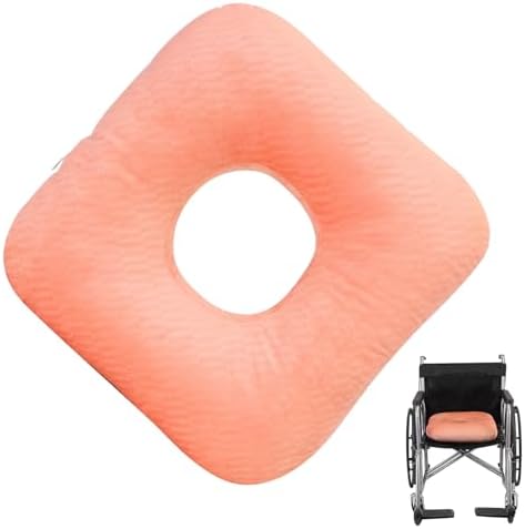 Anti-Slip Wheelchair Cushions, Bed Sore Cushions for Butt, Ergonomic Innovations Orthopedic Donut Pillow, Medical Seat Cushion for Sciatica, Back, Coccyx, Pressure Sore (Orange)