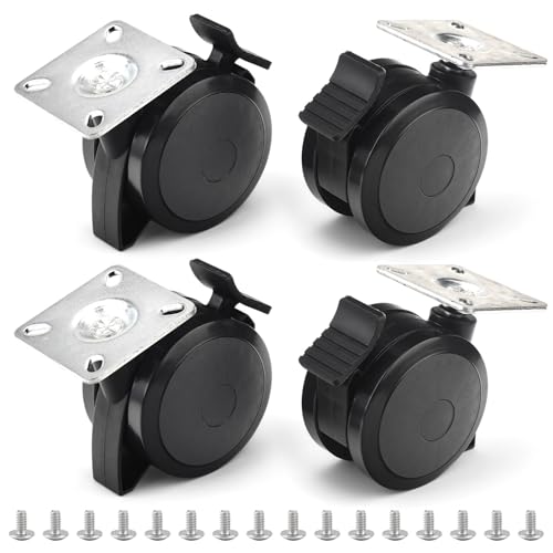 4 Pack 69828 69827 Locking Caster Compatible with Weber Spirit 200/300 Series Gas Grills (2013 and Newer) with Up Front Controls for Weber Grill Replacement Parts - Wheel Locking Mechanism