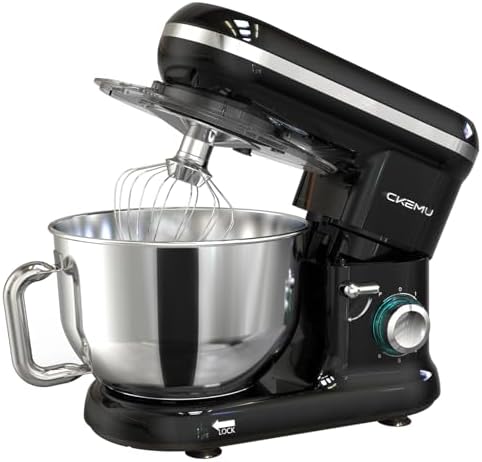Stand Mixer | Powerful 660W Motor | Large 6.5 Qt. Bowl | 6-Speed Control | Dishwasher-Safe Attachments | Tilt-Head Design | Perfect for Home Bakers | Black