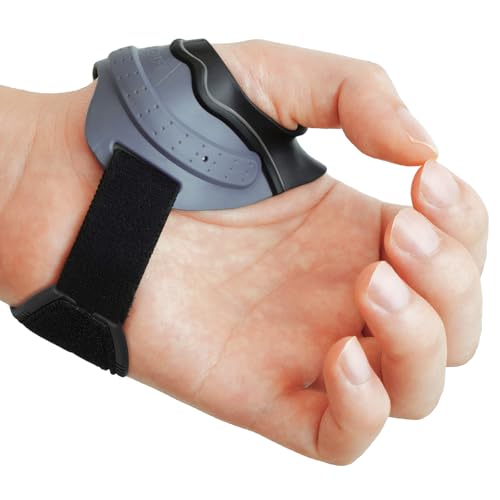 Velpeau CMC Thumb Brace for Arthritis Pain and Support, with High Elasticity and Anti Slip Wrist Strap, Comfortable Thumb Splint Stabilizer for Osteoarthritis for Women and Men (Grey, Left Hand, S)