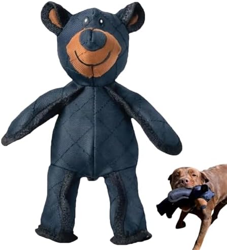 Guaranteed Indestructible Dog Toy, Dura Bear Indestructible Dog Toy, Unbreakable Bear, Unbreaka Bear, Unbreakable Dog Toys, Aggressive Chewers Indestructible Stuffed Plush Dog Squeaky Toy (1PC)