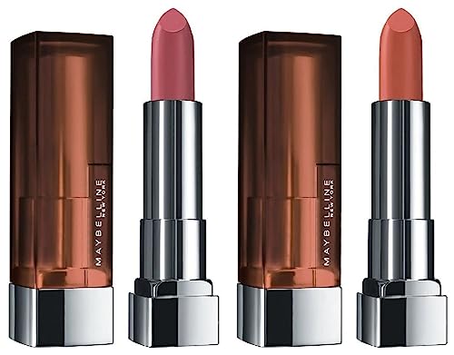 MAYBELLINE Color Sensational Matte Lipstick Bundle with Touch Of Spice and Nude Nuance, 1 Count Each