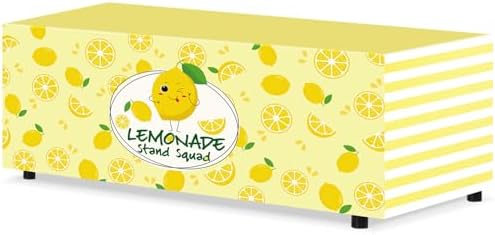 24" x 118" Lemonade Tablecloth for Lemonade Stand Supplies Lemon Table Cover for Kids Lemon Party Supplies Summer Beach Picnic Birthday Party Decorations(Yellow)