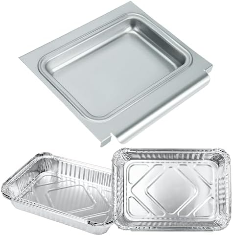 67047 Metal Catch Pan and 6415 Aluminum Liner for Weber Spirit I&II 200 and 300, Genesis I&II LX200/300 Series, Grill Grease Tray for Weber Traveler Grill, Drip Tray for Weber 67047 83156 6415