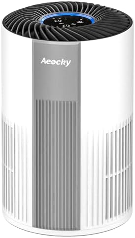 With YearChange 5-in-1 Washable Filter, AEOCKY Air Purifier for Home Bedroom Dorm, Portable Air Cleaner, Quiet as Pink Noise, Aroma Box, for Pollen Smoke Dust Pet Dander Odor Office Desktop