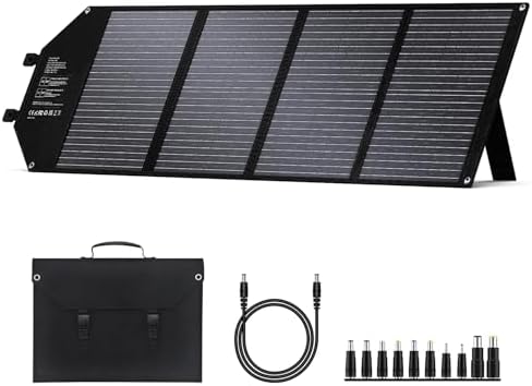 100W Portable Solar Panel for Power Station Generator, iPhone, Galaxy, Tablets, Foldable Solar Charger with USB QC 3.0/USB C/18V DC, IPX4 Waterproof Solar Panels for Camping Outdoor Van RV Trip