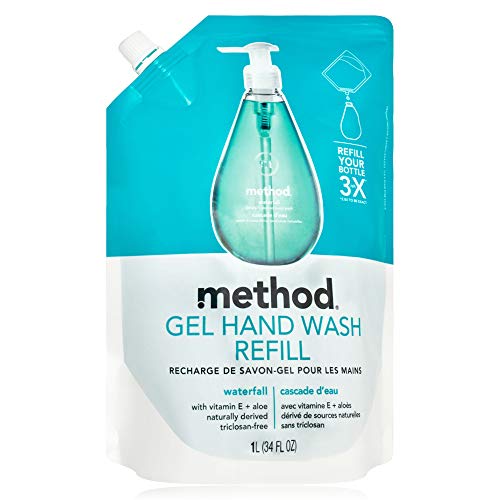 Method Gel Hand Wash Refill Pouch, Waterfall, 34 Ounce