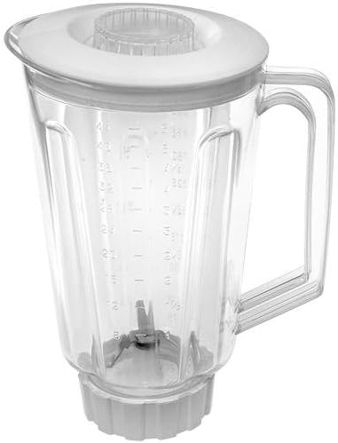 44oz, Plastic Blender Jar, Complete. Fits Hamilton Beach.