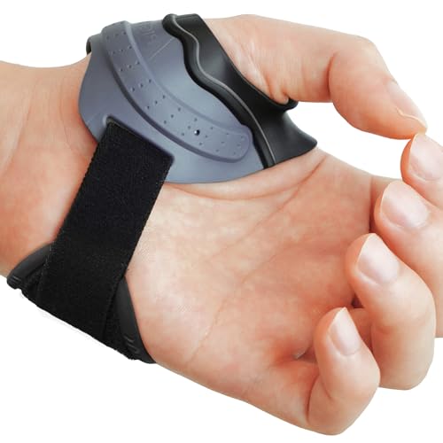 Velpeau CMC Thumb Brace for Arthritis Pain and Support, with High Elasticity and Anti Slip Wrist Strap, Comfortable Thumb Splint Stabilizer for Osteoarthritis for Women and Men (Grey, Left Hand, XS)