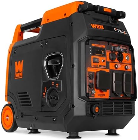 WEN Quiet and Lightweight 4800-Watt Dual Fuel RV-Ready Electric Start Portable Inverter Generator with Fuel Shut Off and CO Watchdog (DF480iX)