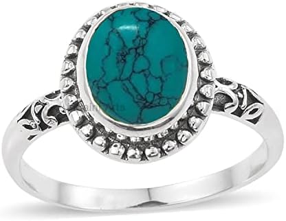 925 Sterling Silver Ring for Womens, Oval Gemstone Unique Handcrafted Ring