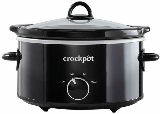 4-Quart Classic Slow Cooker, Black, Dishwasher-Safe: Stoneware And Lid Are Both Dishwasher-Safe, For Easy Cleaning, SCV400-SS