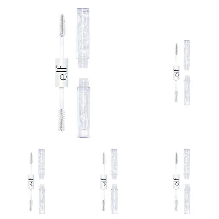 e.l.f. Clear Brow & Lash Mascara, Dual-Sided Clear Brow Gel & Mascara, Long-Wear Conditioning Formula, 0.084 Fl Oz (Pack of 5)