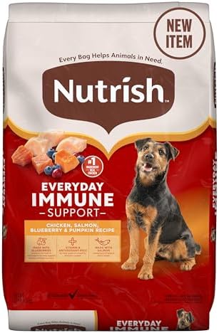 Nutrish Everyday Immune Support Chicken, Salmon, Blueberry & Pumpkin Recipe Dry Dog Food, 13 lb. Bag (Rachael Ray)