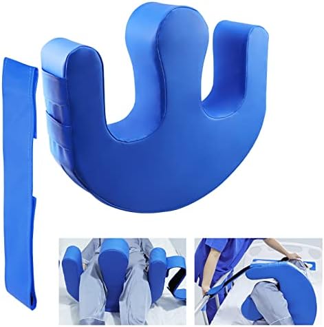 YHK Bedridden People Turning Device, Prevent Muscle Atrophy Elderly with Removable Straps U-Shaped Multifunctional Turning Pillow, Bedroll Pillow Bedridden Nursing Supplies (Dark Blue Straps