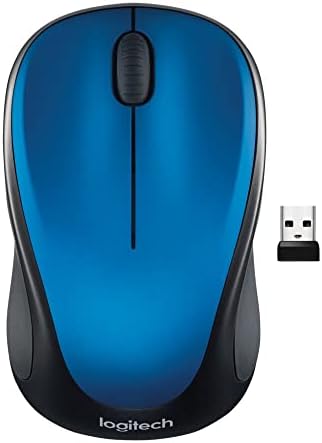 Logitech M317 Wireless Mouse, 2.4 GHz with USB Receiver, 1000 DPI Optical Tracking, 12 Month Battery, Compatible with PC, Mac, Laptop, Chromebook - Blue