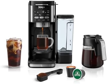 Ninja | Drip Coffee Maker | DualBrew Pro Hot & Iced Coffee Machine | Use with K-Cup Coffee Pods | 3 Brew Styles (Classic, Rich, & Iced) | 60oz Removable Reservoir & Dishwasher Safe | Black | CFP101