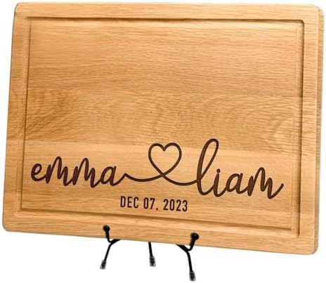 Custom Wedding Gifts for Couples 2025, Personalized Engraved Cutting Board for Couples, Parents, Custom Couple Gift Ideas for Christmas, Wedding, Anniversary, Engagement, Housewarming