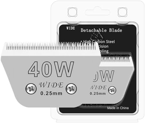 40W Dog Grooming Wide Blade,Detachable Pet Dog Grooming Blades,Compatible with Andis,Oster A5,Wahl km10 Clippers.Cutting Length1/100(0.25mm)