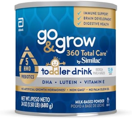 Similac Go & Grow 360 Total Care by Similac Toddler Nutritional Drink With 5 HMOs,Powder,24-oz Can