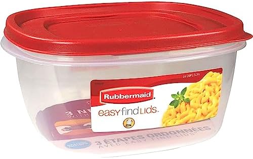 Rubbermaid 2049369 14-Cup Square Container with Red Racer Lid