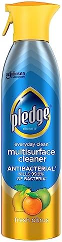 Pledge Antibacterial Multisurface Cleaner Spray, Fresh Citrus Scent, 9.7oz