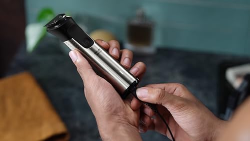 Philips Norelco Multigroom 7000 Series, All-in-One Trimmer, Beard Trimmer and Hair Clipper, 19-Piece Men's Grooming Kit for Beard, Head, Hair, Body, and Face, Soft Pouch, MG7910/49