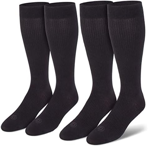 Doctor's Choice Men's Graduated Compression Socks, 8-15 mmhg, Over the Calf, Single & 2 Pair Packs, Large: Shoe Size 6-12.5
