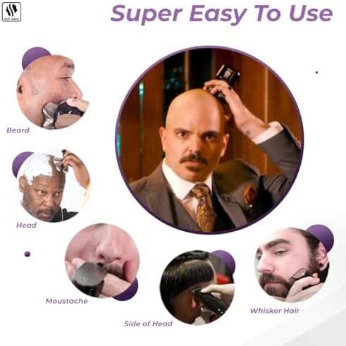 Skull Shaver Pitbull Gold PRO Electric Razor & Baby Beast Trimmer for Men - Best Bald Head Shaver and Beard Trimmer, Gift for Men