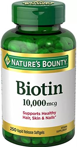 Nature's Bounty Biotin 10,000 mcg, 250 Rapid Release Softgels