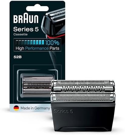 Braun 52B Series 5 Black/Silver Electric Shaver Replacement Foil & Cutter Cassette Cartridge Head