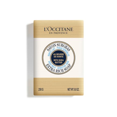 L'Occitane Shea Butter Extra-Gentle Solid Hand & Body Soap: Citrusy Shea Verbena, Relaxing Shea Lavender, Shea Milk, Vegetable Based, Artisanal, Vegan