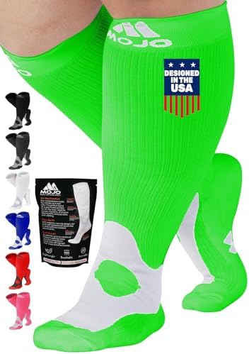 Mojo Unisex Medical Compression Socks 20-30mmHg – Knee High for Pain & Swelling, A601