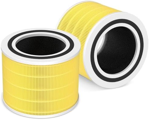 2 Pack Core 200S Pet Care Replacement Filter Compatible with LEVOIT Core 200S Smart WiFi Air Purifier, 3 stages Ture H13 HEPA Filter, Compare part# Core 200S-RF, Yellow