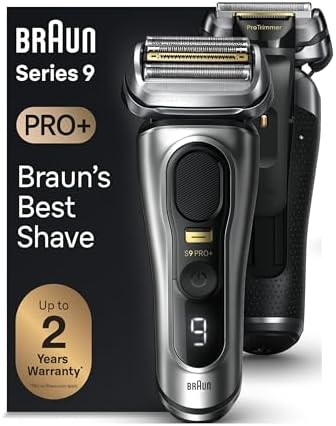 Braun Series 9 9517s PRO+ Electric Razor for Men, 5 Pro Shave Elements & Precision Long Hair ProTrimmer, Charging Stand, Braun’s Best for Smooth Skin, Wet & Dry Electric Razor with 60min Runtime