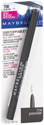 Maybelline Unstoppable Eyeliner 706 Pewter, Pack of 16